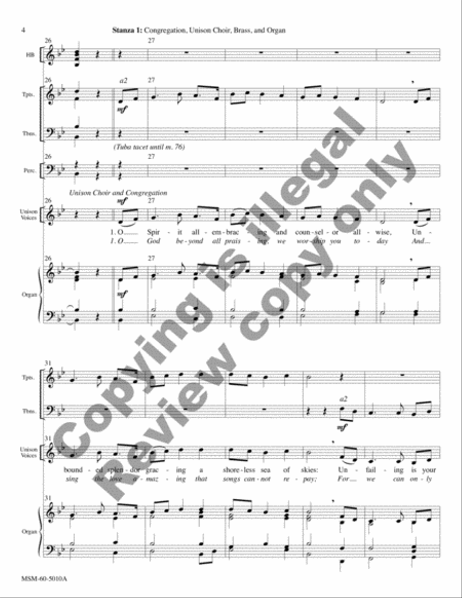 O Spirit All-Embracing (Full Score) Choir scores gallery preview page 13