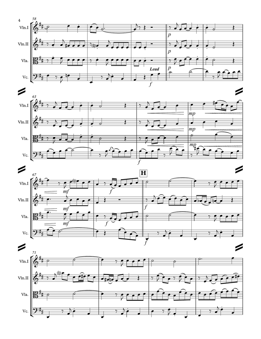 Amapola (for String Quartet) String Quartet scores gallery preview page 5