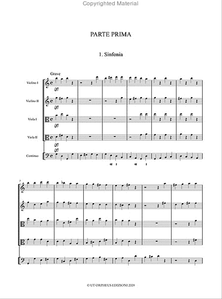Giona. Oratorio for 5 Voices (SSATB), Strings and Continuo (Modena 1689). Critical Edition SSATB scores gallery preview page 3
