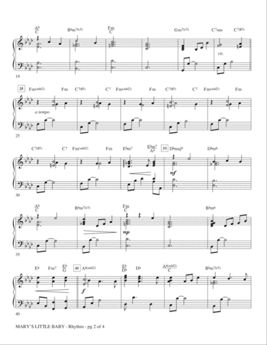 Mary's Little Baby - Rhythm Choir scores gallery preview page 2