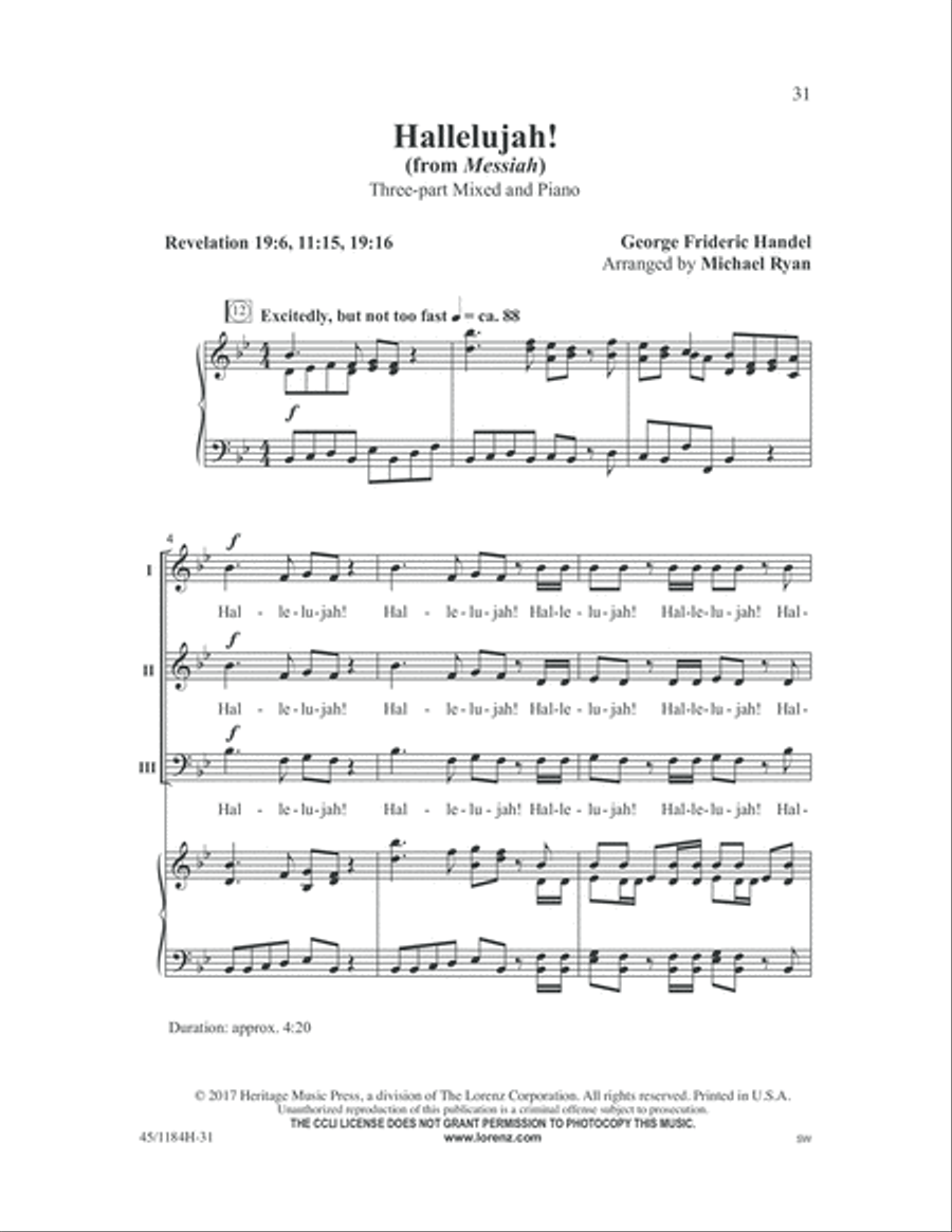Messiah Messiah 3-Part scores gallery preview page 31