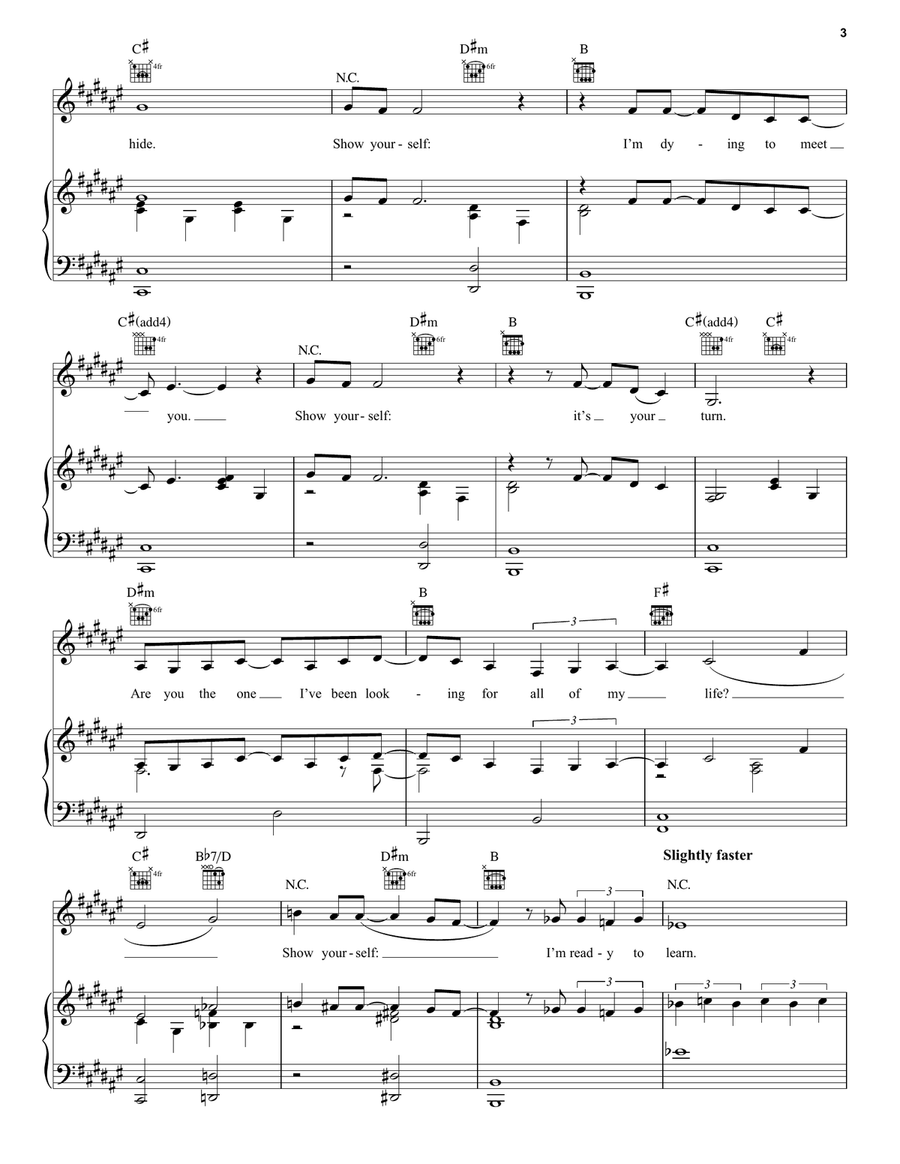Show Yourself (from Disney's Frozen 2) Piano, Vocal, Guitar scores gallery preview page 3