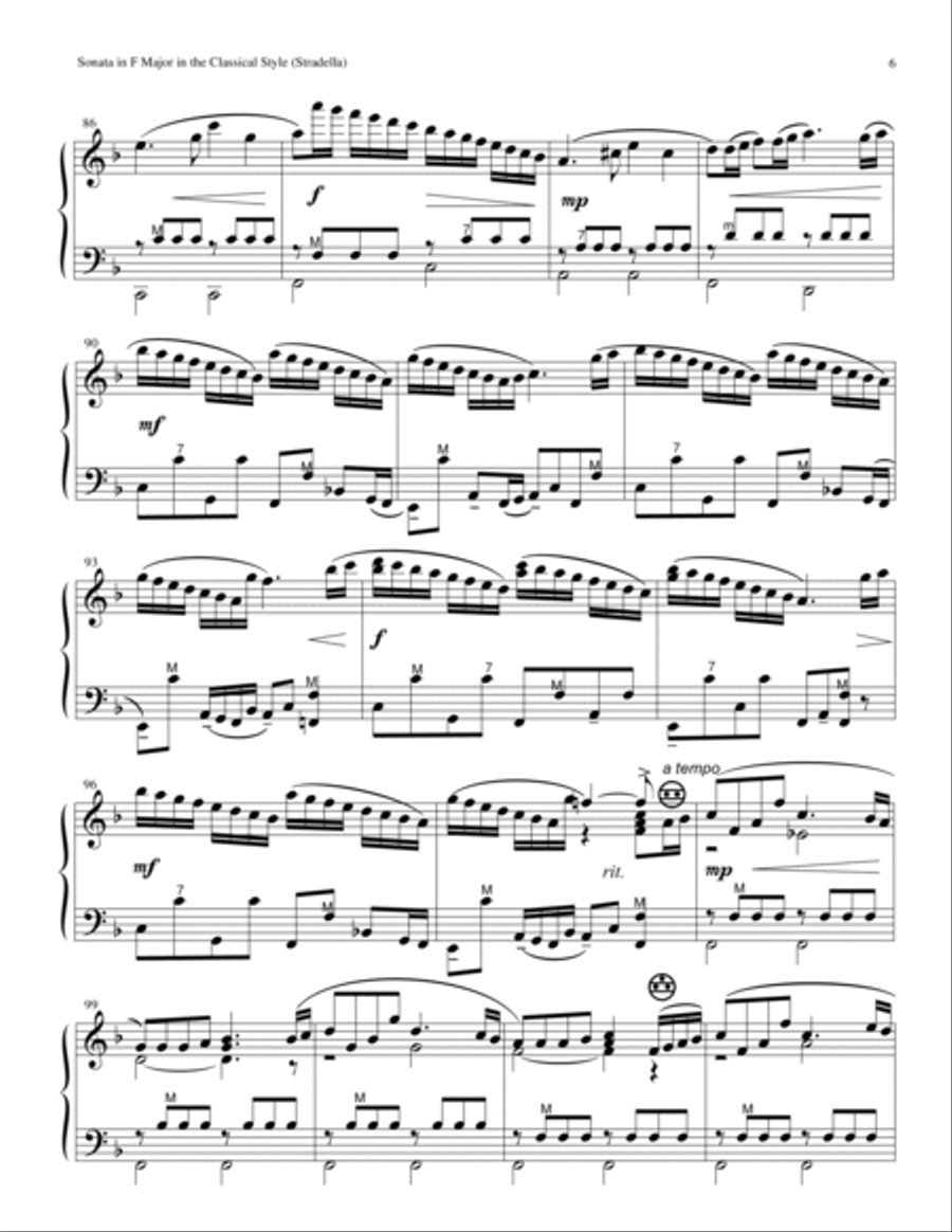 Sonata In F Major in the Classical Style (standard bass accordion) Accordion scores gallery preview page 6