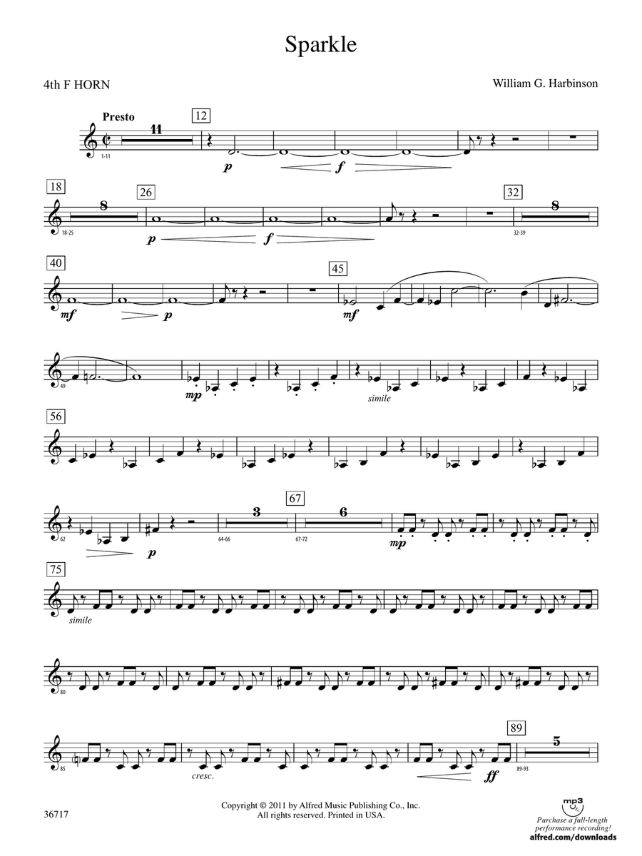 Sparkle: 4th F Horn