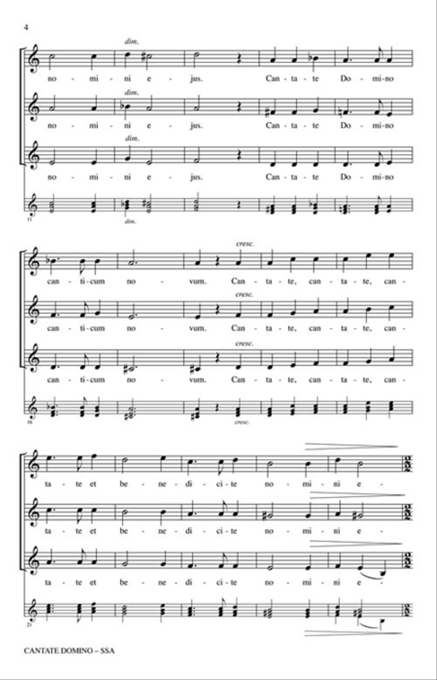 Cantate Domino Cantate Domino SSA scores gallery preview page 3