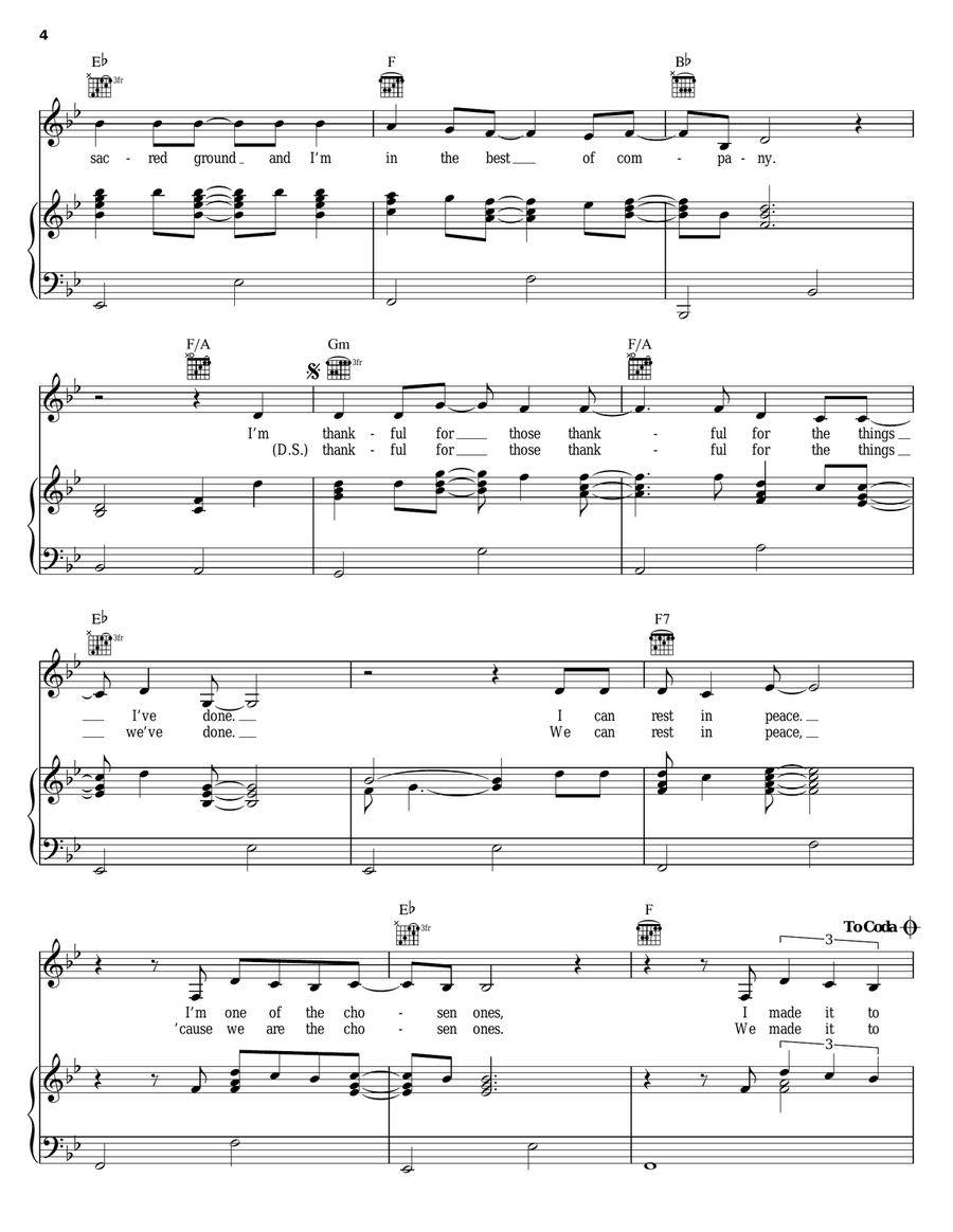 Arlington Arlington Piano, Vocal, Guitar scores gallery preview page 4