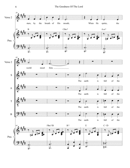 The Goodness of the Lord (for SATB and solos) image number null