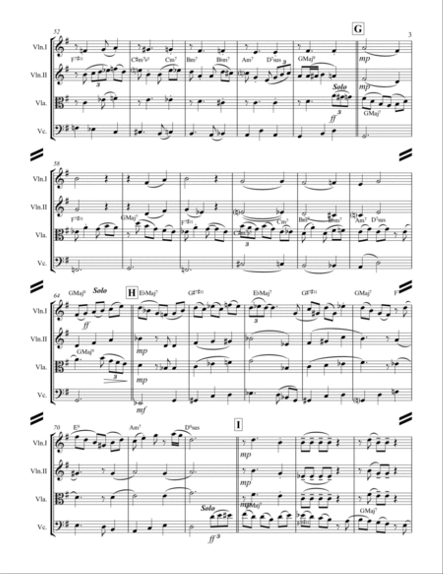 Christmas Time Is Here String Quartet scores gallery preview page 4