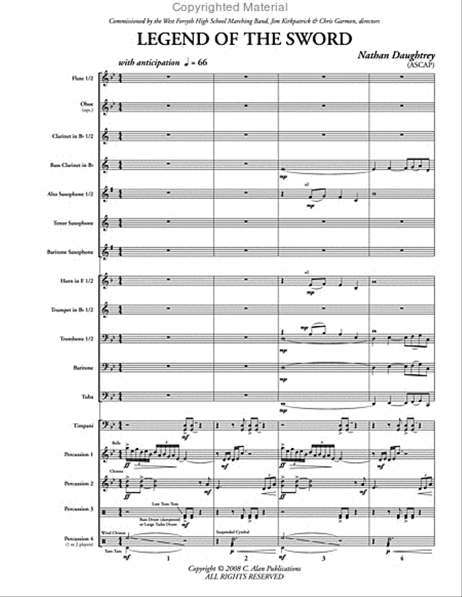 Legend of the Sword Concert Band scores gallery preview page 2