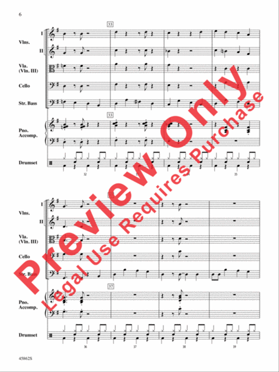 Bass-ically Christmas String Orchestra scores gallery preview page 6