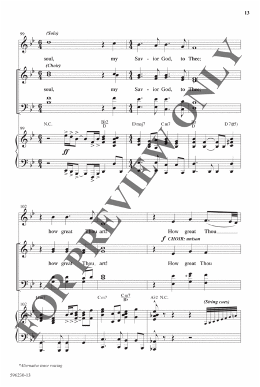 How Great Thou Art - Anthem 4-Part scores gallery preview page 13