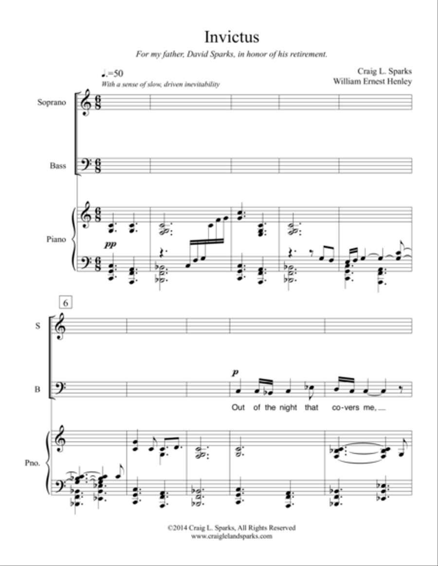 Invictus 4-Part scores gallery preview page 1