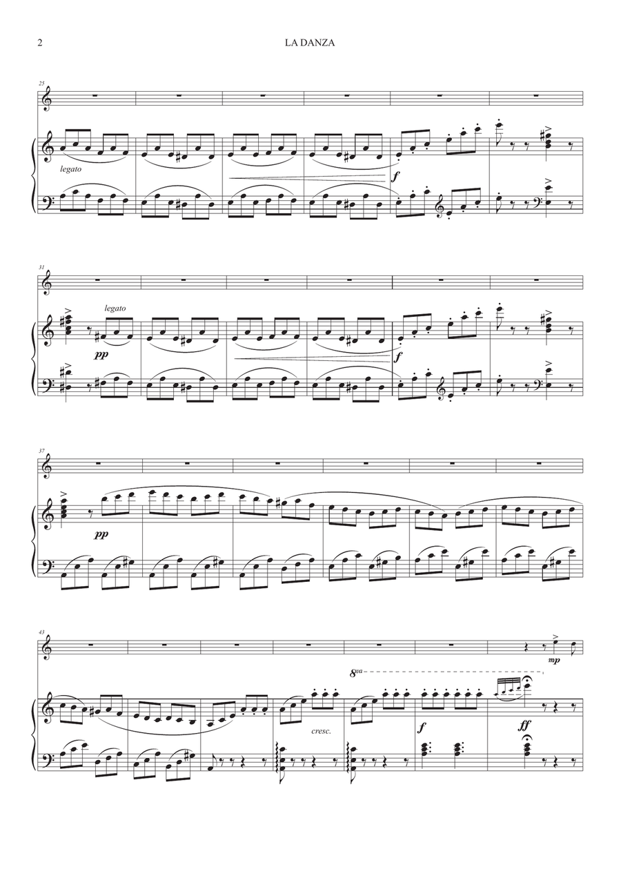 La Danza (Neapolitan Tarantella) for Violin and Piano Violin scores gallery preview page 2