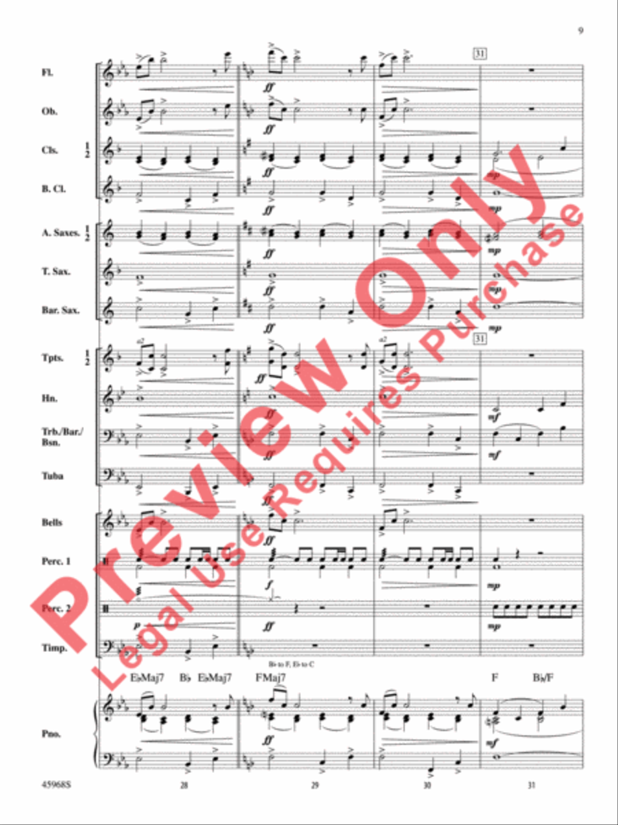 A Song of Hanukkah Concert Band scores gallery preview page 10