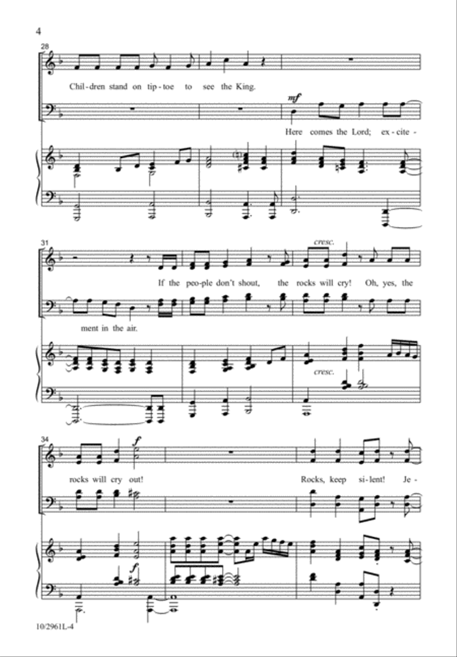 Ain't No Rock Gonna' Shout for Me 4-Part scores gallery preview page 4