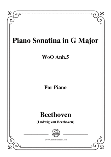 Beethoven-Piano Sonatina in G Major WoO anh.5,for piano image number null