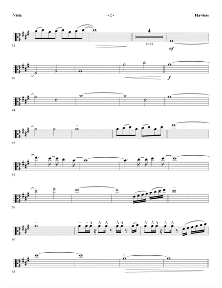 Flawless - Viola Choir scores gallery preview page 2
