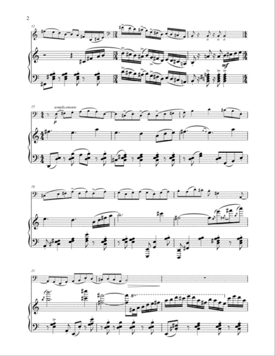 Bagatella for cello and piano Piano scores gallery preview page 2