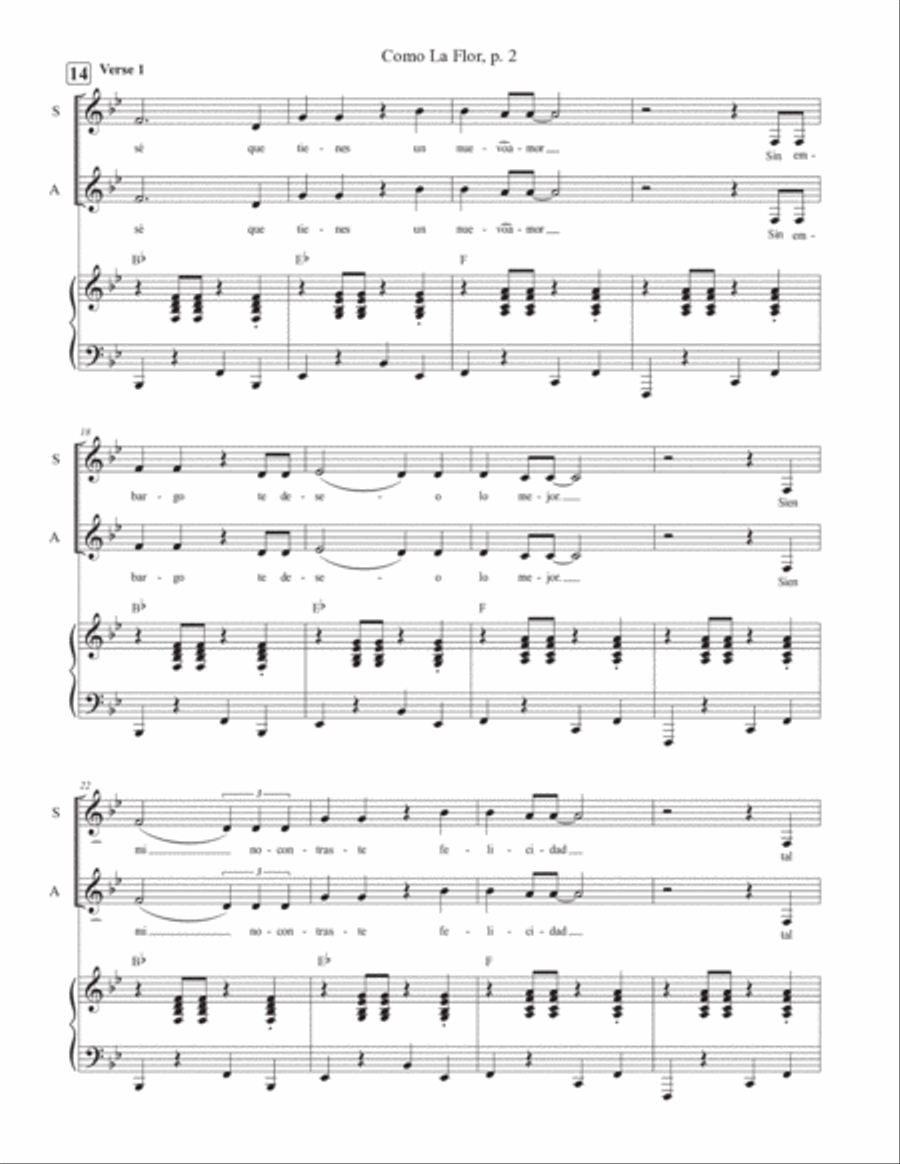 Como La Flor SA scores gallery preview page 2