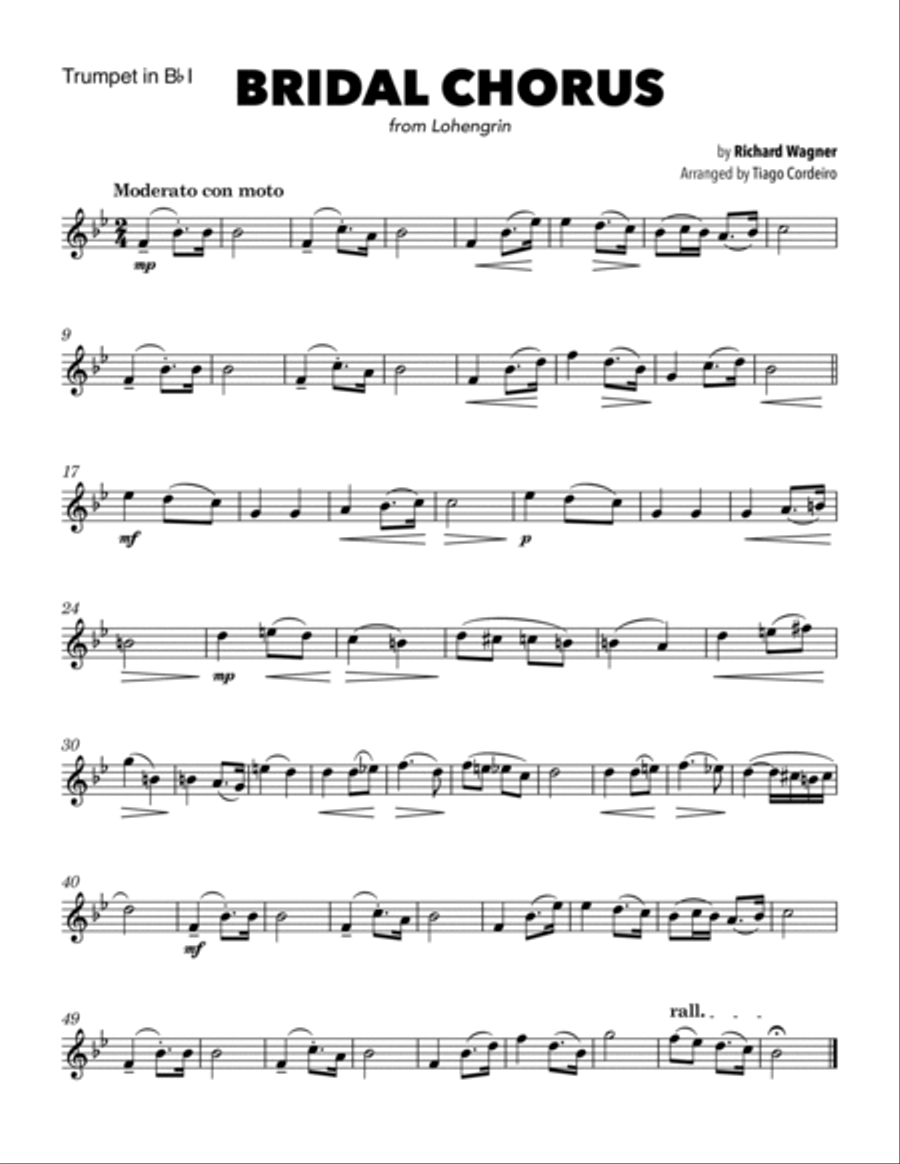 Bridal Chorus Brass Quartet scores gallery preview page 4