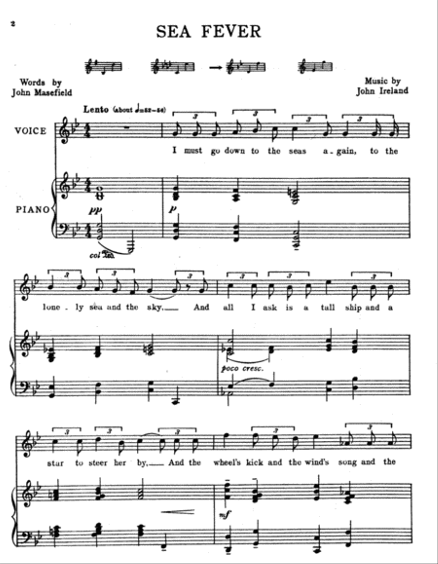 Sea Fever Sea Fever Medium Voice scores gallery preview page 3