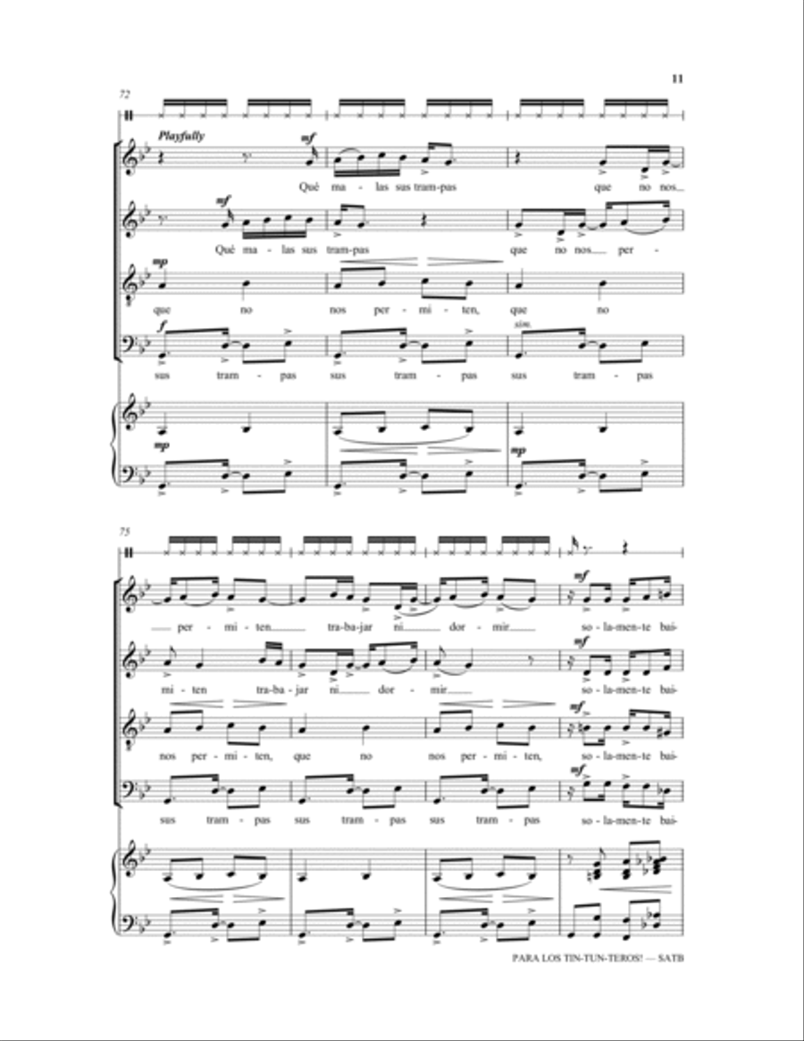 Para los tin-tun-teros! 4-Part scores gallery preview page 11