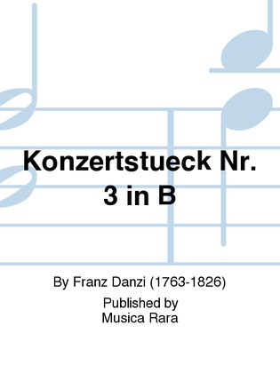 Book cover for Concert Piece No. 3 in Bb major