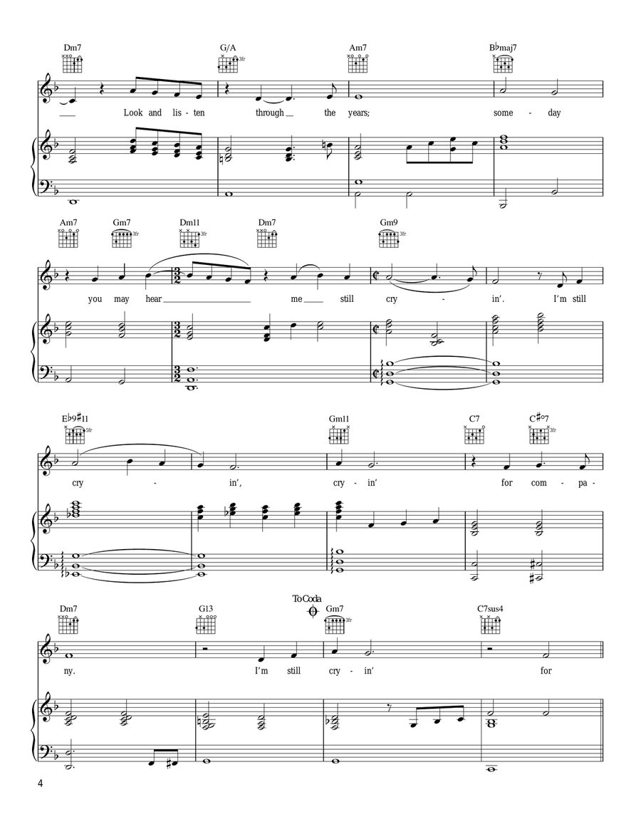 Company Piano, Vocal, Guitar scores gallery preview page 4