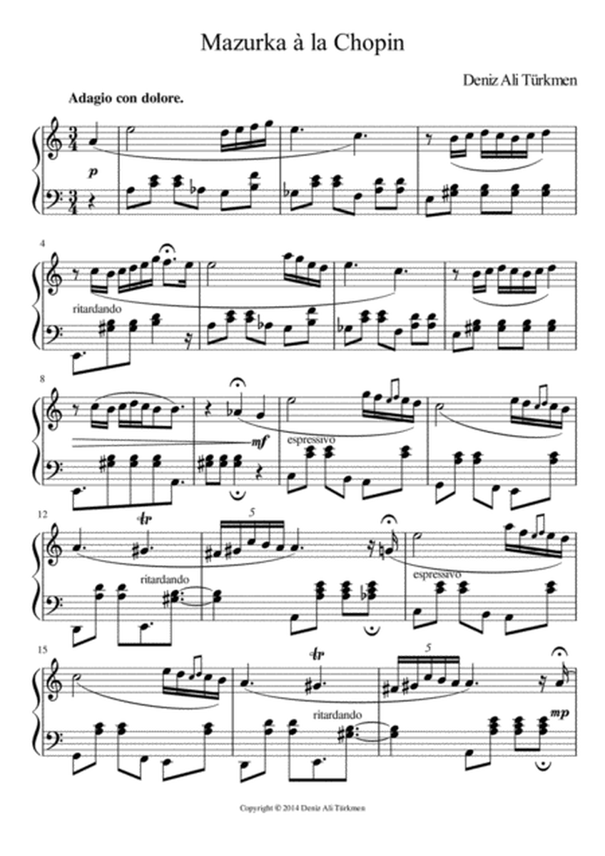 Mazurka à la Chopin image number null