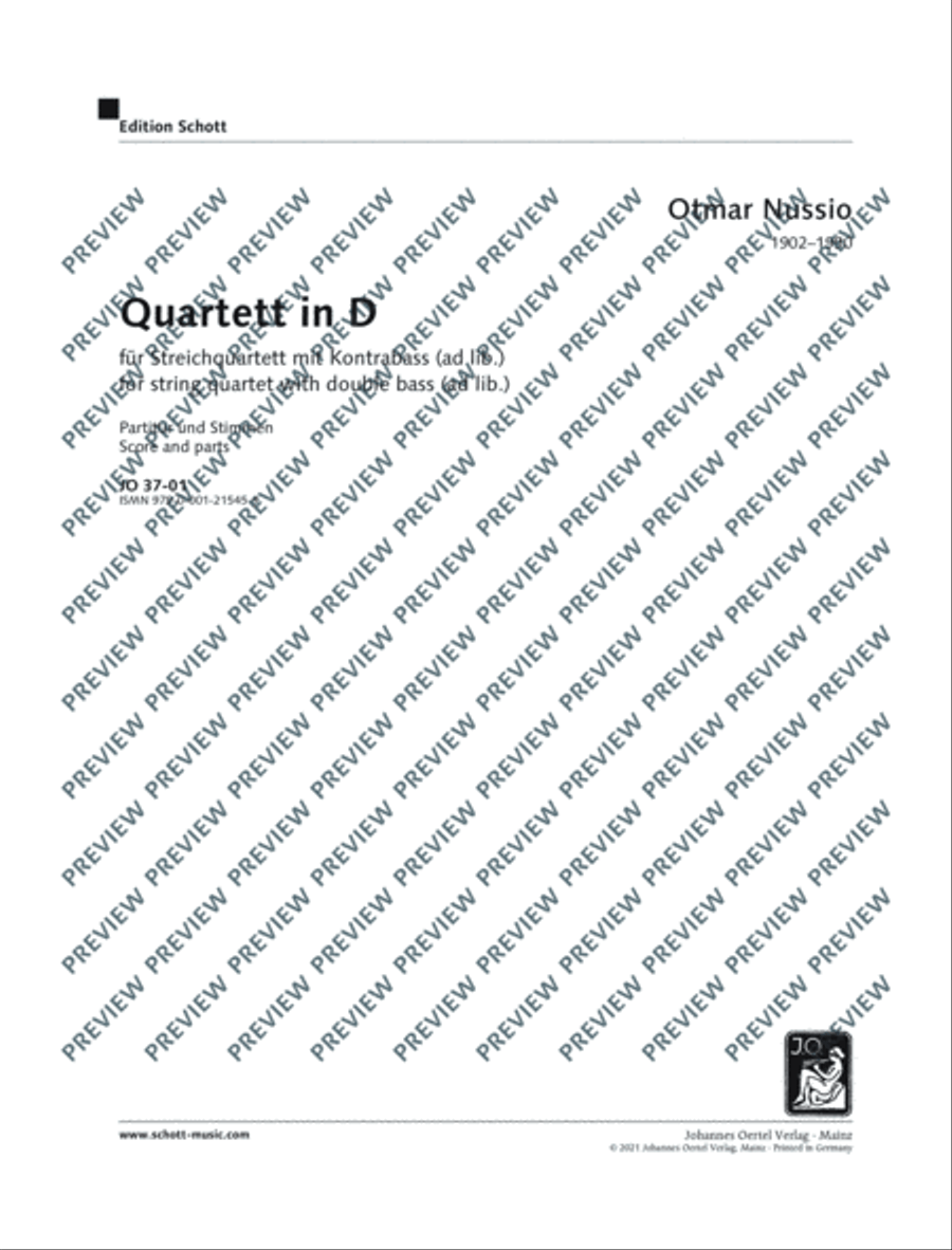 Quartet in D Quartet in D String Quartet scores gallery preview page 2