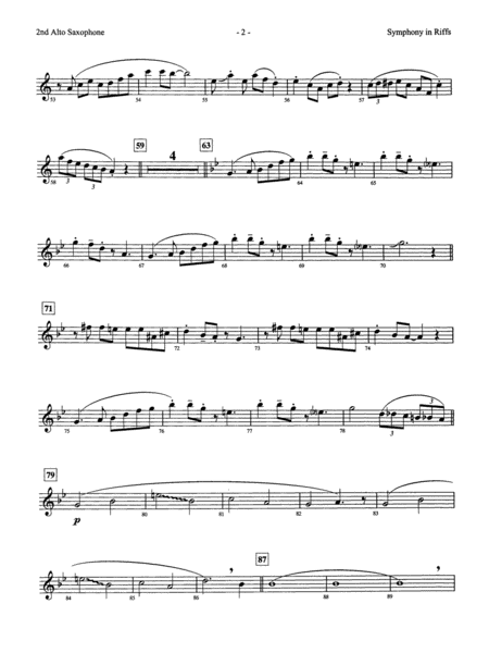 Symphony in Riffs: 2nd E-flat Alto Saxophone