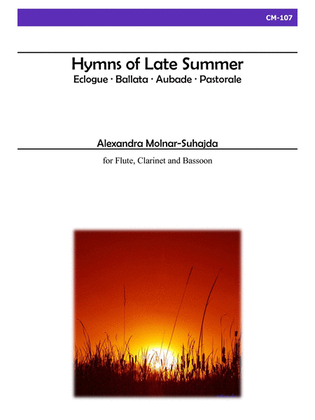 Book cover for Hymns of Late Summer for Flute, Clarinet and Bassoon