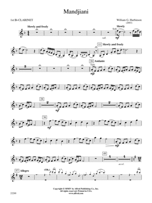 Mandjiani: 1st B-flat Clarinet