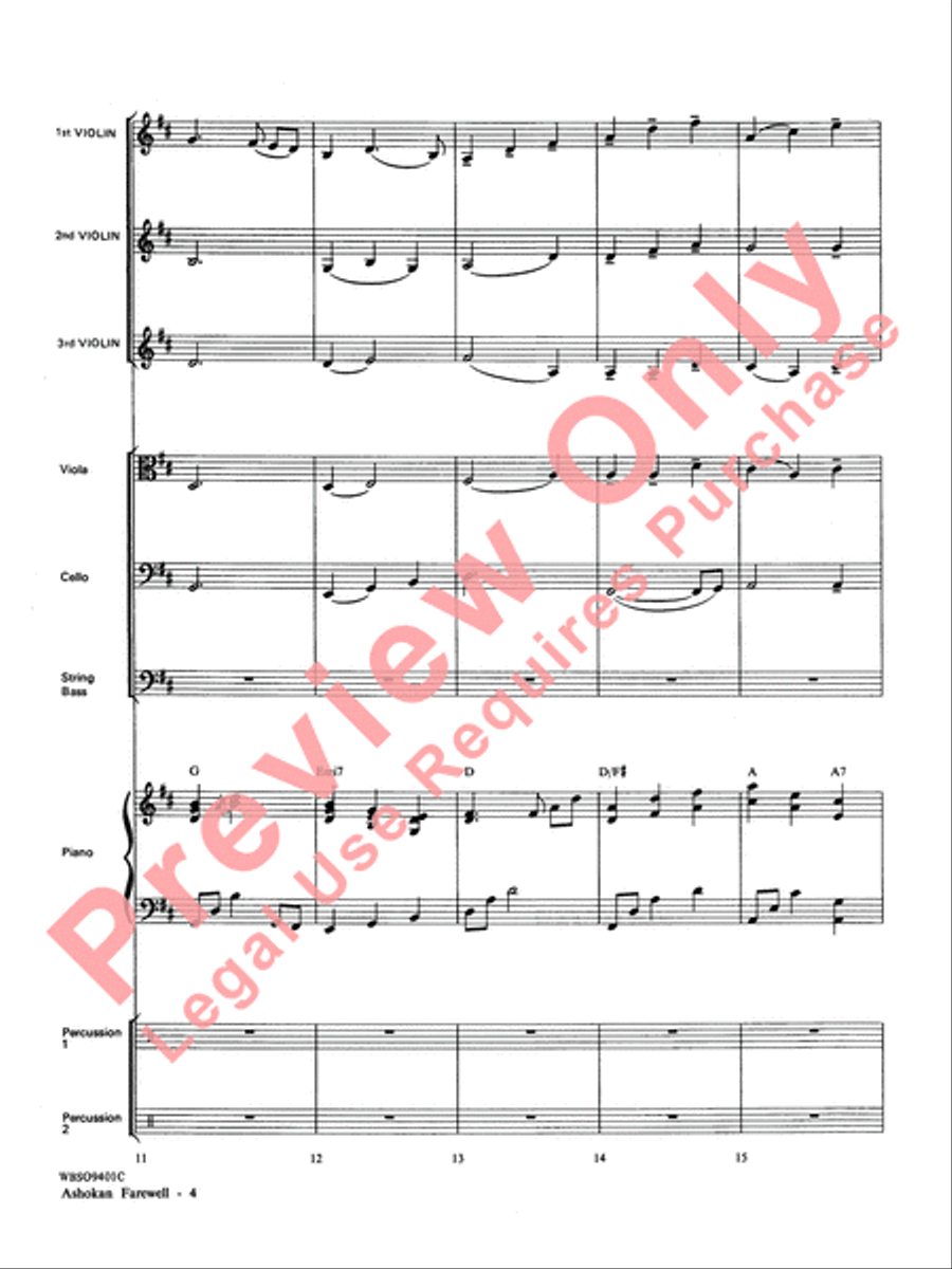 Ashokan Farewell String Orchestra scores gallery preview page 5