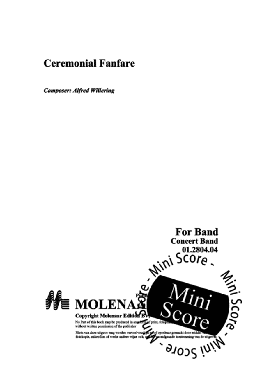 Ceremonial Fanfare Concert Band scores gallery preview page 3
