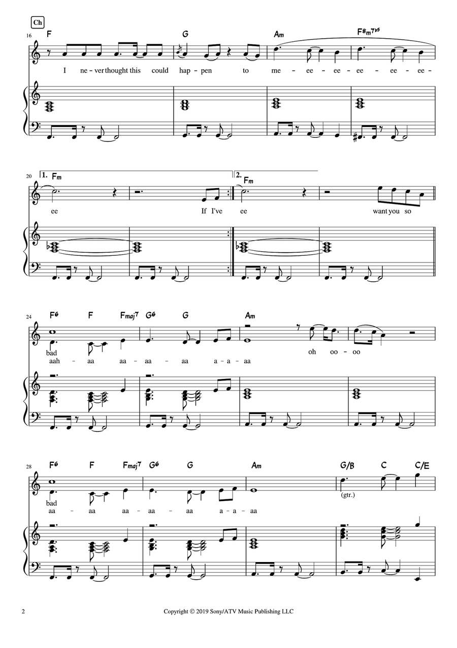 I Want You So Bad Piano, Vocal scores gallery preview page 2