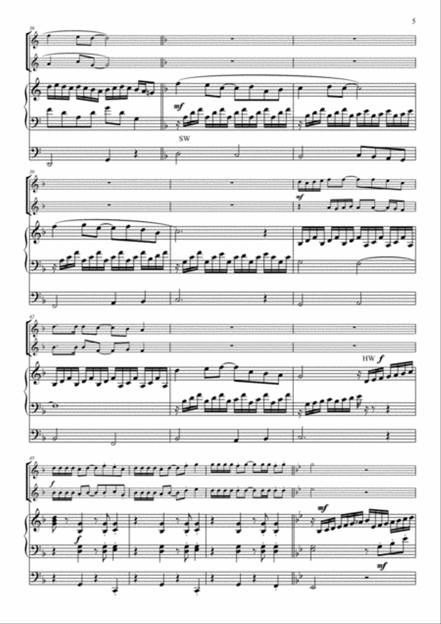 Fanfare of joy for 2 trumpets & organ Trumpet Duet scores gallery preview page 6