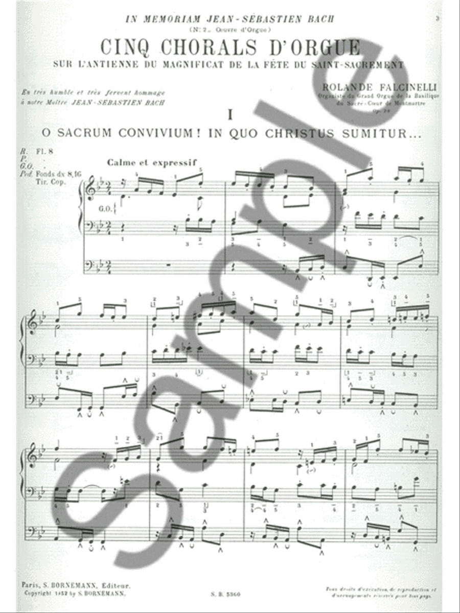 5 Chorals Sur L'antienne Du Magnificat Du Saint Sacrament (organ) Organ scores gallery preview page 2