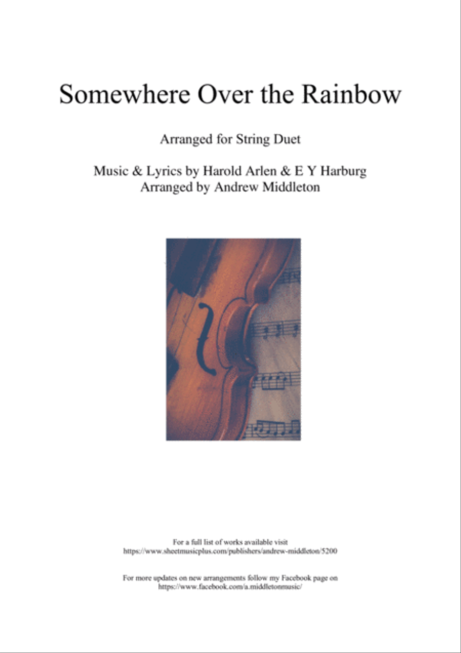 Over The Rainbow String Duet scores gallery preview page 1