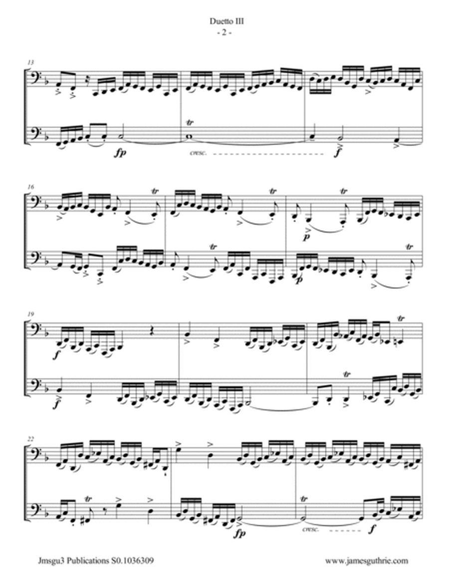 Quantz: Duetto Op. 2 No. 3 for Tuba Duo image number null