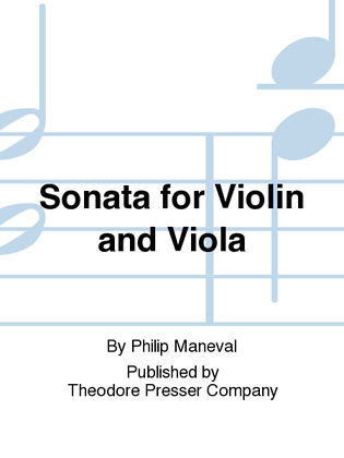 Sonata for Violin and Viola
