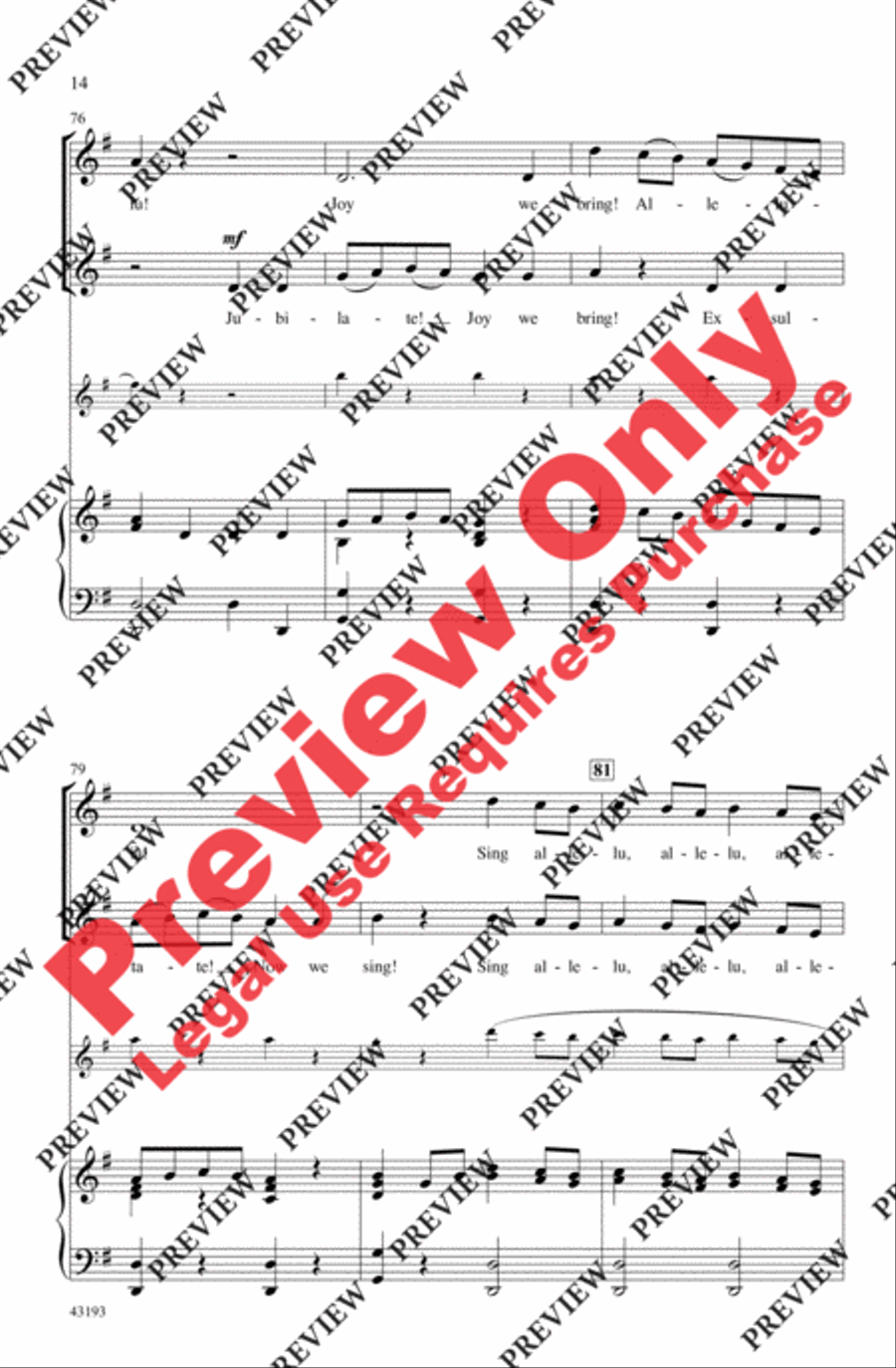 Jubilate! Joy We Bring! 2-Part scores gallery preview page 14