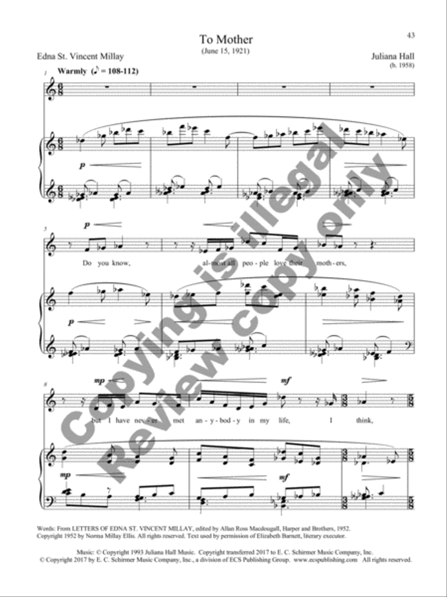 Letters from Edna Mezzo-Soprano Voice scores gallery preview page 34