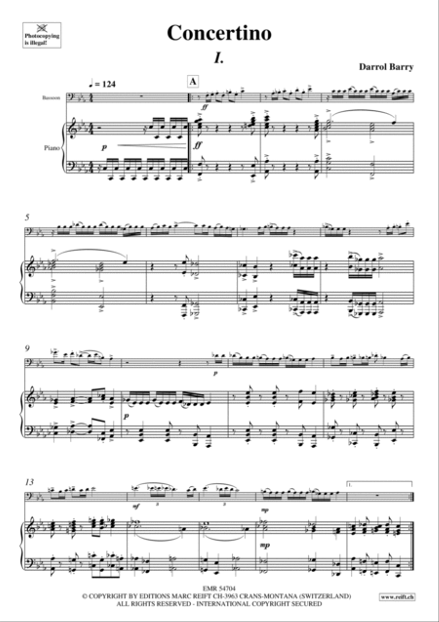 Concertino Bassoon Solo scores gallery preview page 4