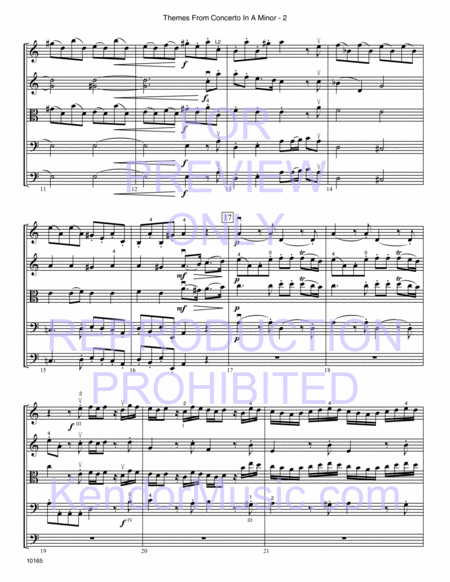 Themes From Concerto In A Minor (Op. 3, No. 8, RV 522) (Full Score)