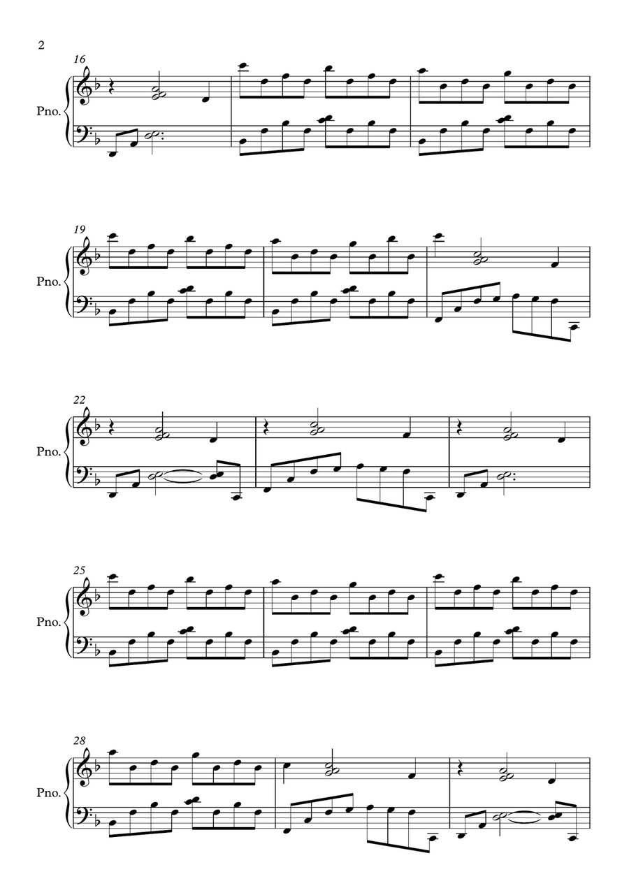 Twin Peaks Theme Piano Solo scores gallery preview page 2