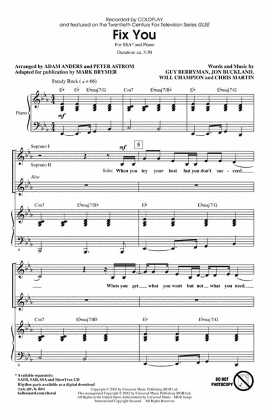 Fix You SSA scores gallery preview page 2