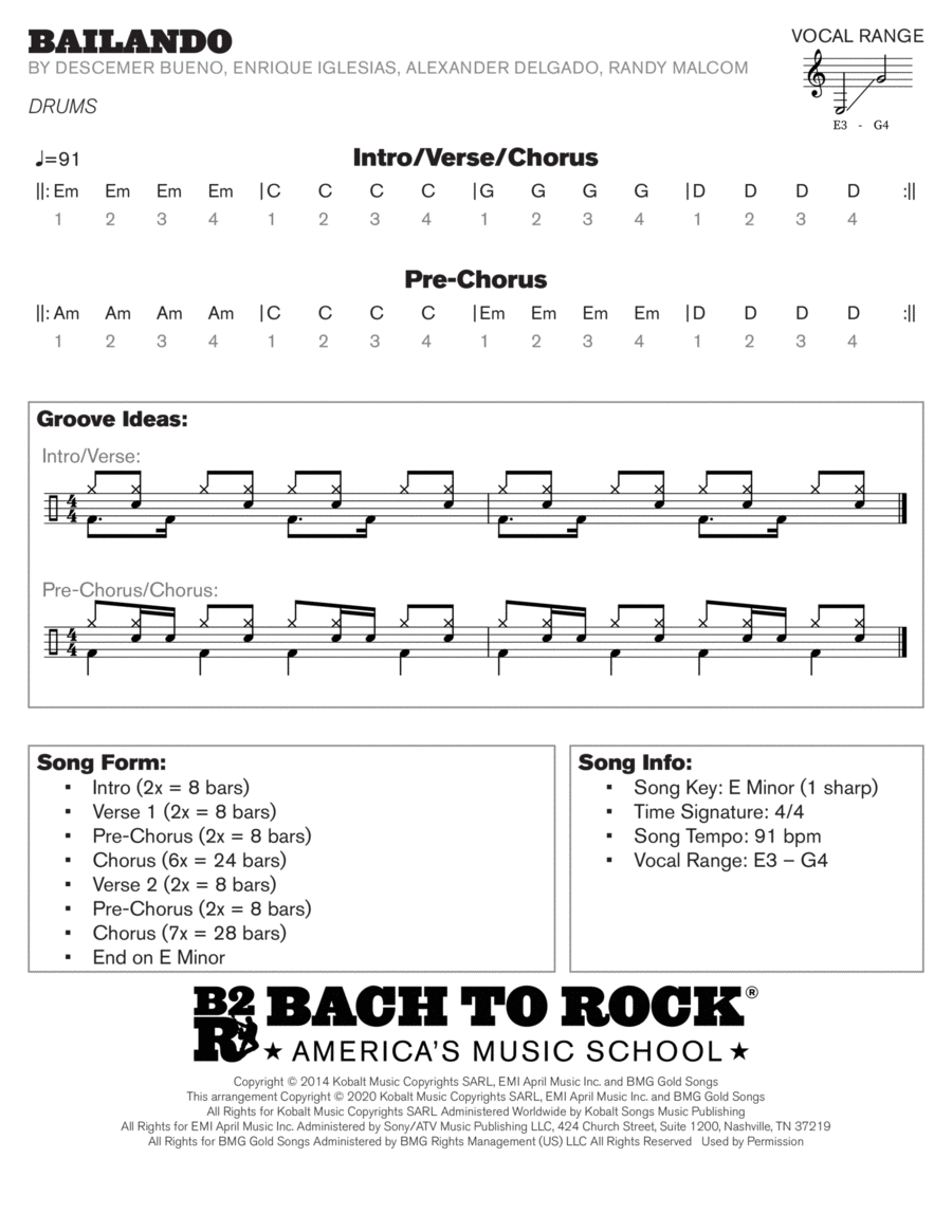 Bailando Drum Set scores gallery preview page 1