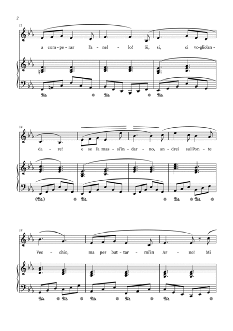 O Mio Babbino Caro - Female Voice in E-flat Major Voice scores gallery preview page 2