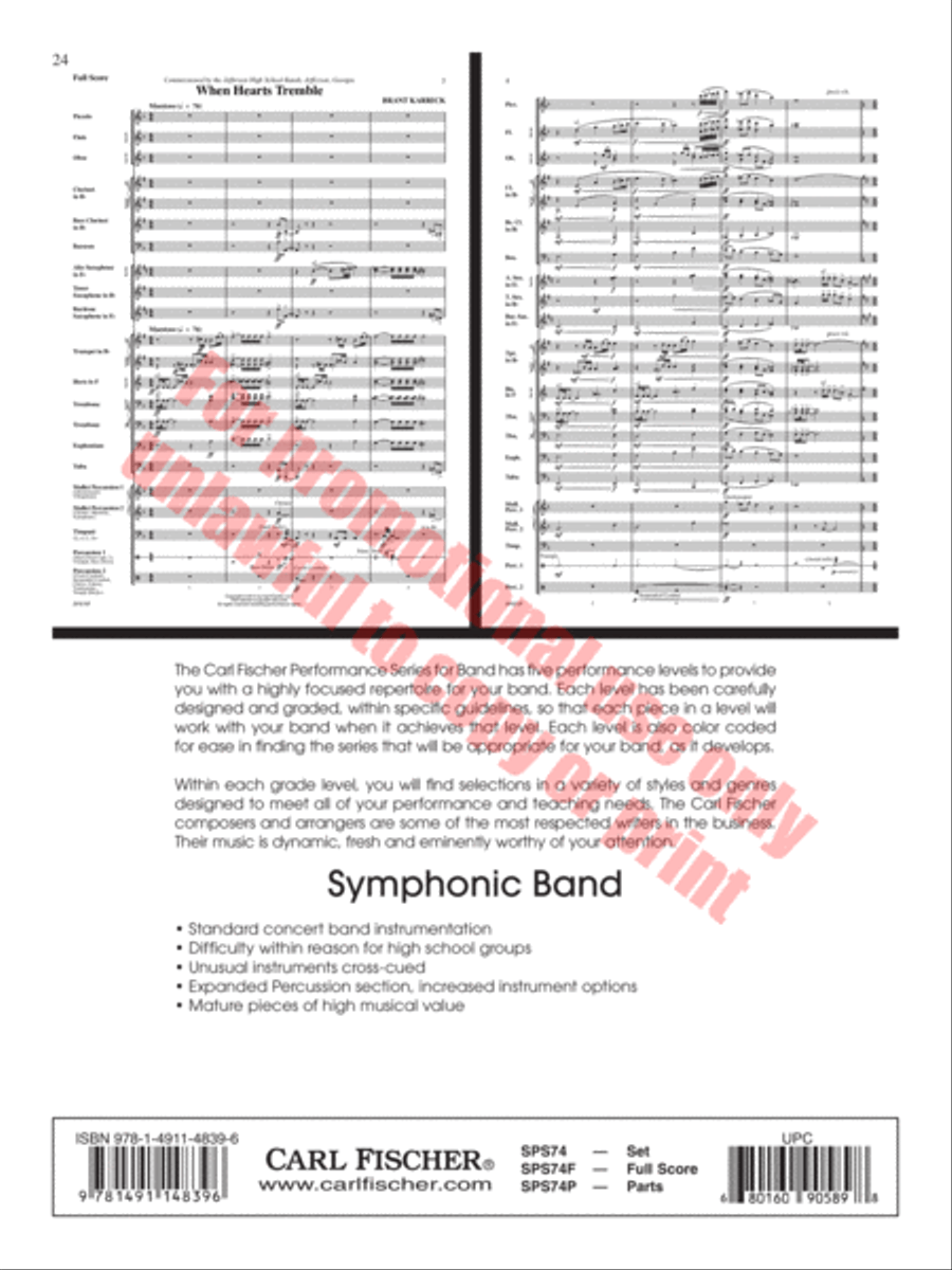 Courage of the Cossacks Concert Band scores gallery preview page 25